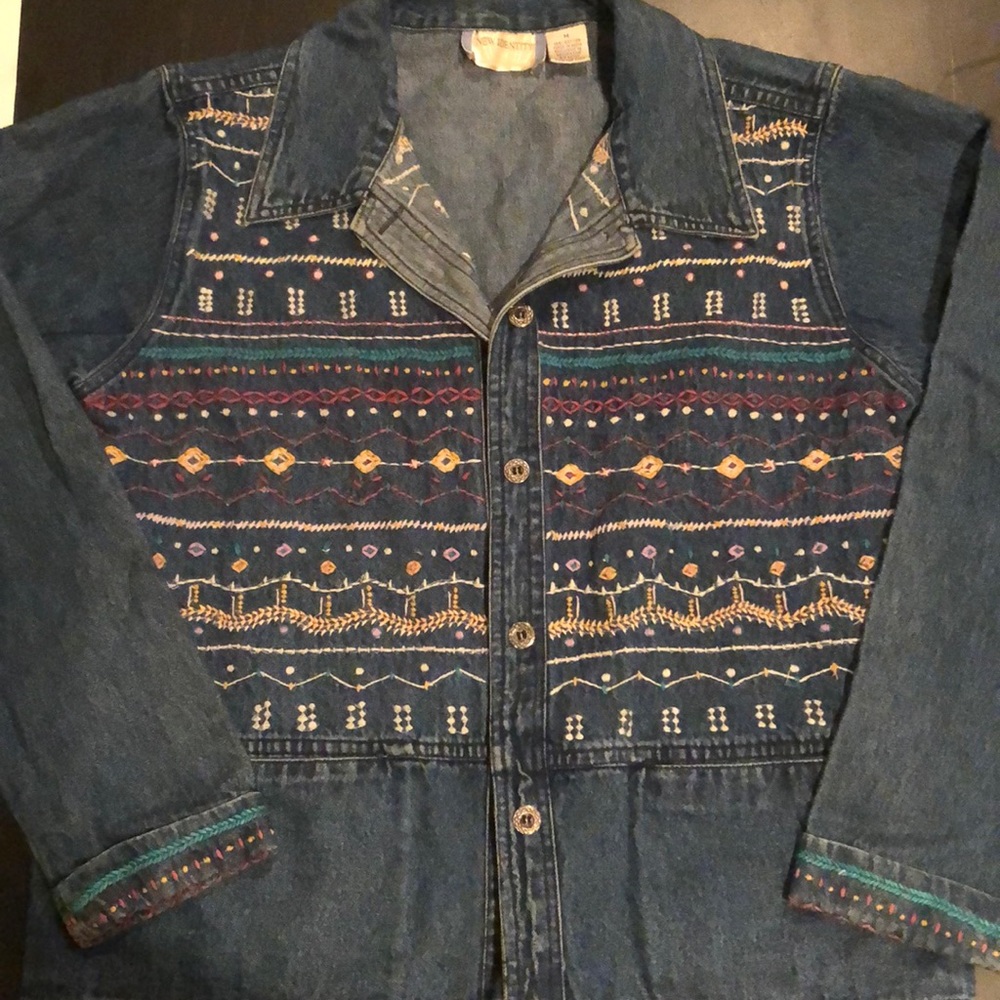 embroidered jean jacket